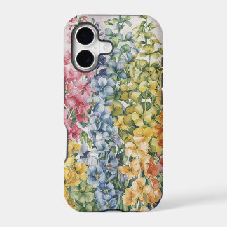 Pink Blue Green Yellow Orange Flower Art Pattern