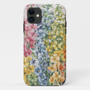 Pink Blue Green Yellow Orange Flower Art Pattern iPhone 11 Case
