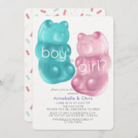 Pink & Blue Gummy Bear Sprinkles Gender Reveal