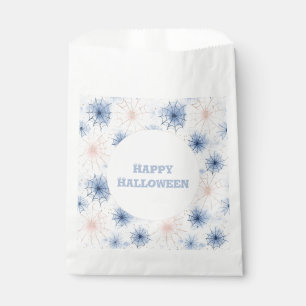 Pink Blue Halloween Spider Webs Favour Bag
