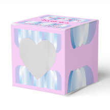 Pink Blue Heart Favour Box