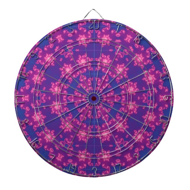Pink & Blue Kaleidoscope Gradient Dartboard (Front)