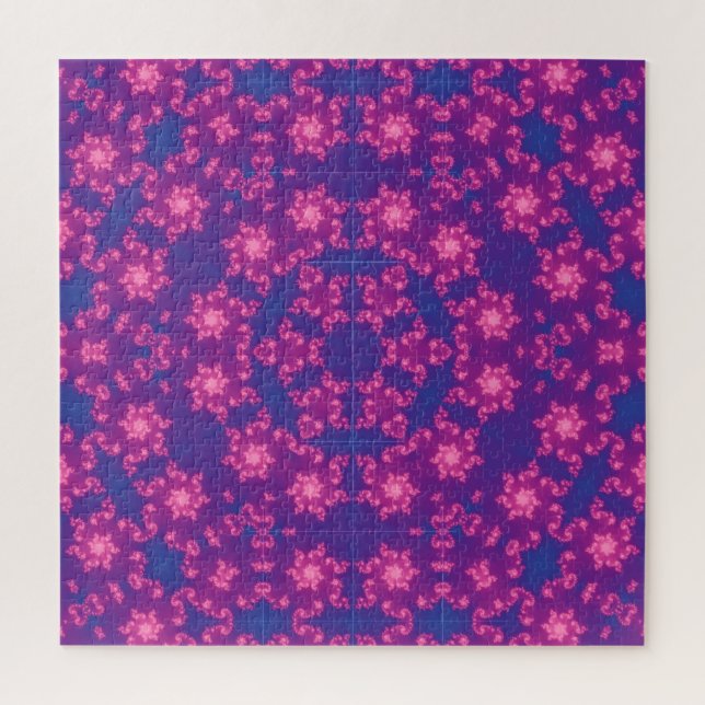 Pink & Blue Kaleidoscope Gradient Jigsaw Puzzle (Vertical)