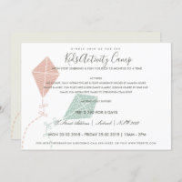 PINK BLUE KITE KIDS ACTIVITY CLASS INVITE TEMPLATE