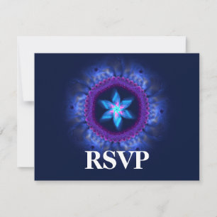 Pink-Blue Magen Bar/Bat Mitzvah RSVP Card