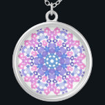 Pink, Blue, Mauve, Flower Power Necklace<br><div class="desc">A pretty,  silver plated pendant necklace that coordinates with the wedding stationery in the 'Flower Power Circle' Wedding Stationery range. Ideal 'thank you' gift for bridesmaids!</div>