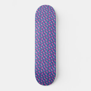 Pink Blue Mermaid Glitter Skateboard