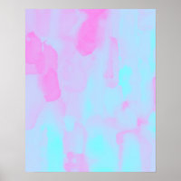 Pink Blue Neon Abstract Watercolour Painting