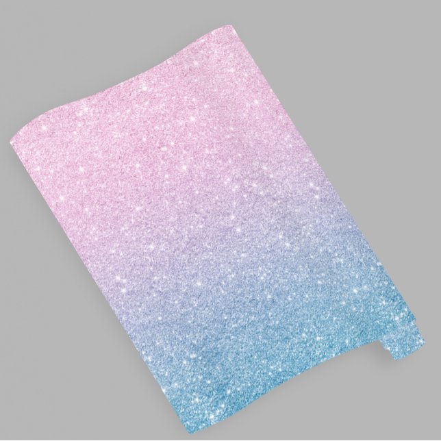 Pink Blue Ombre Glitter Baby Gender Reveal Wrapping Paper (Creator Uploaded)