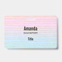 Pink Blue Ombre with Thin Gold Lines