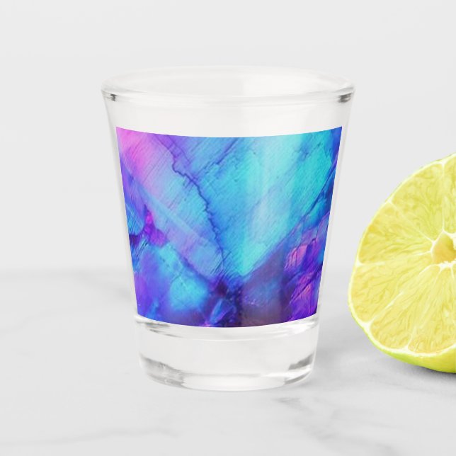 Pink & Blue Opal -  Shot Glass (Front)
