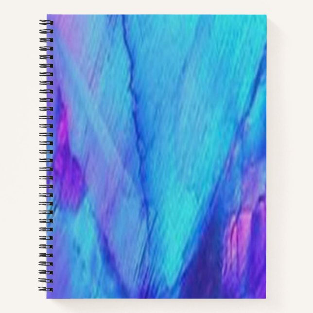 Pink & Blue Opal - Spiral Notebook (Front)