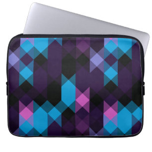 pink blue purple geometric laptop sleeve