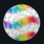 Pink Blue Purple Green Trendy Template Modern Dartboard<br><div class="desc">Pink Blue Purple Green Trendy Template Modern Colourful Abstract Rainbow Colours Dartboard.</div>