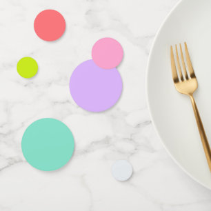Pink, Blue, Purple, Green, Yellow Pastel Colourful Confetti