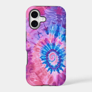 Pink Blue Purple Spiral Bulls Eye Tie Dye
