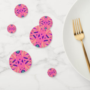 Pink Blue Purple Valentine Birthday Engagement Confetti