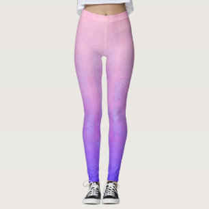 Pink Blue rustic ombre Leggings