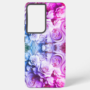 Pink Blue Sculpted Rose Optical Illusion Boutique Samsung Galaxy Case
