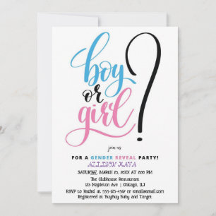 Pink Blue Signature Collection: Celebrate Invitation