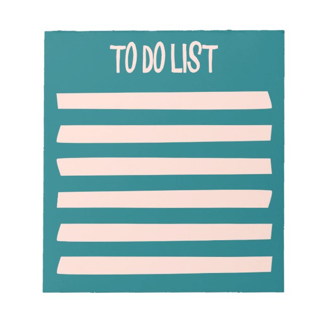 Pink Blue Simple To Do List Notepad (Front)