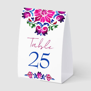 Pink blue Spanish Talavera tiles wedding