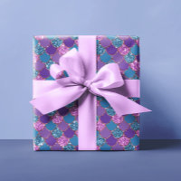 Pink Blue Sparkle Glitter Mermaid Scales Dragon