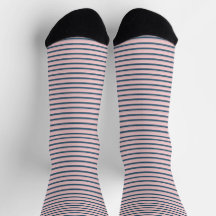 Pink & Blue Striped Retro Cool Classic Modern
