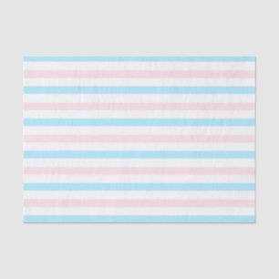 Pink Blue Stripes Gender Reveal Tissue Paper