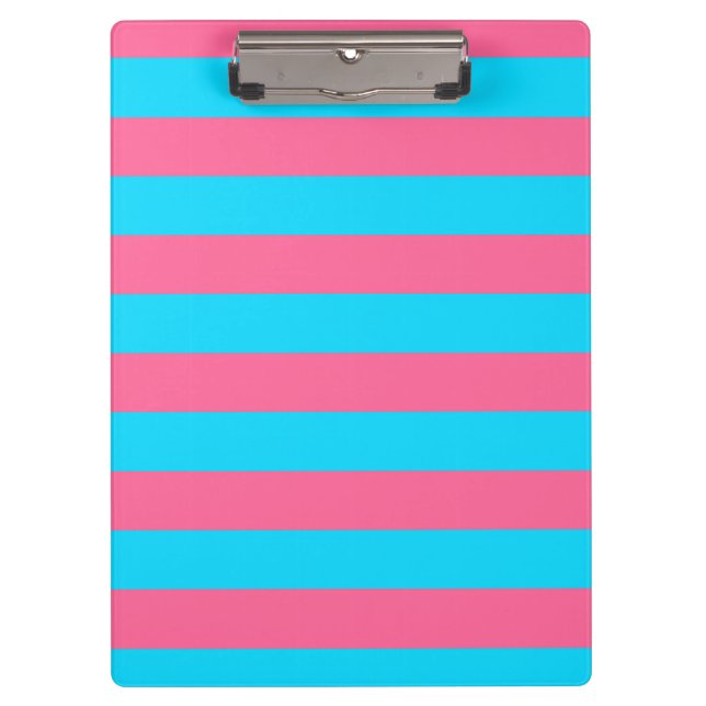 Pink Blue Stripes Pattern  Clipboard (Front)