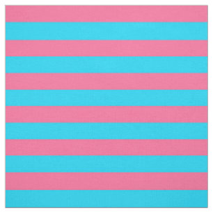 Pink Blue Stripes Pattern Fabric