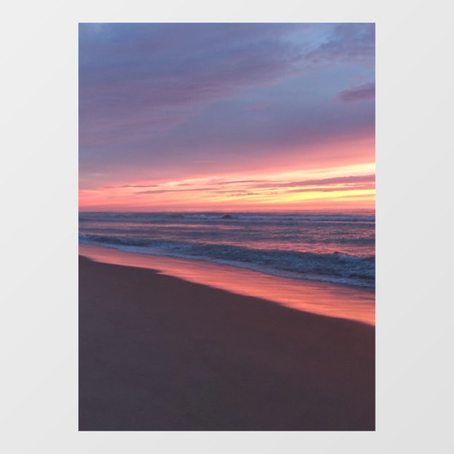 Pink & Blue Sunset Window Sticker (Sheet)