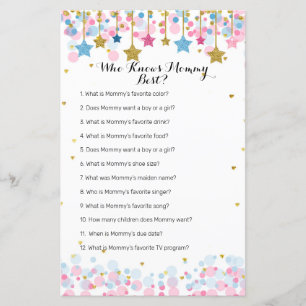 Pink Blue Twinkle Twinkle Who Knows Mummy Best