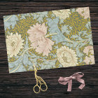 Pink Blue Vintage William Morris Chrysanthemum