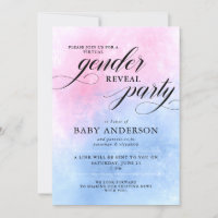 Pink & Blue Virtual Gender Reveal Party