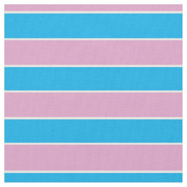 Pink, blue, white stripes fabric (Close Up)
