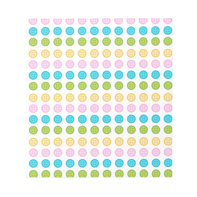 Pink blue yellow button pattern accessories trendy notepad (Front)