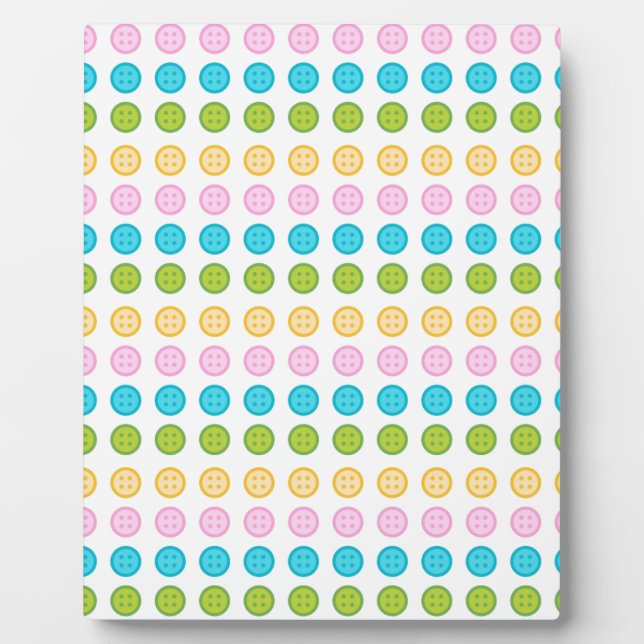 Pink blue yellow button pattern accessories trendy plaque (Front)
