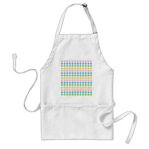 Pink blue yellow button pattern accessories trendy standard apron