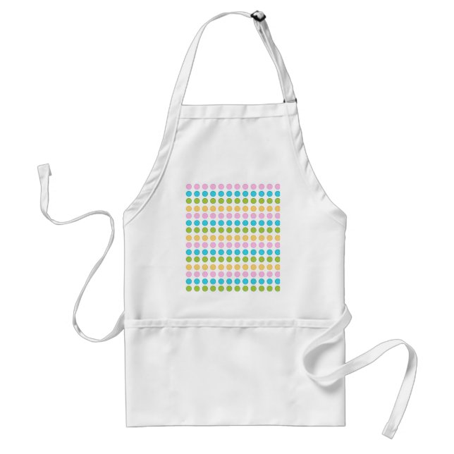 Pink blue yellow button pattern accessories trendy standard apron (Front)