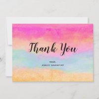 Pink Blue Yellow Rainbow Abstract Stripes