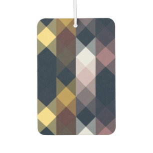 pink blue yellow red geometric car air freshener
