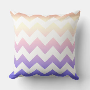Pink Blue Zig Zag Striped Trow Pillow