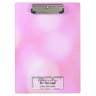Pink Blurry Lights Glam Chic Modern Personalised Clipboard