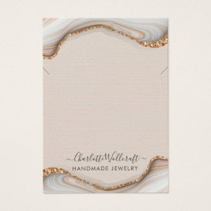 Pink Blush Agate Geode Earring Necklace