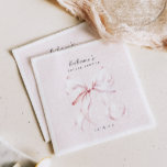 Pink Blush Bow Bridal Shower Napkin<br><div class="desc">Elegant blush pink bow design napkins for bridal showers.</div>