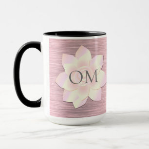 Pink Blush Elegant Lotus OM Mug
