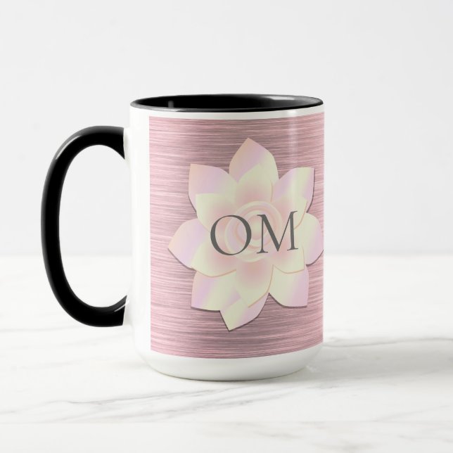 Pink Blush Elegant Lotus OM      Mug (Left)