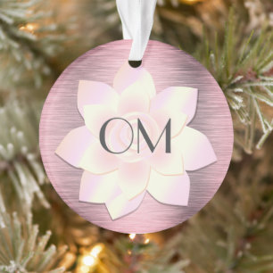 Pink Blush Elegant Lotus OM       Ornament