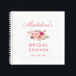 Pink Blush Floral Bridal Shower Gift List Square Notebook<br><div class="desc">Watercolor Pink Blush Floral Bridal Shower Gift List Notebook - Square</div>